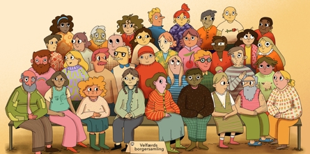 En illustration af 36 forskellige borgere