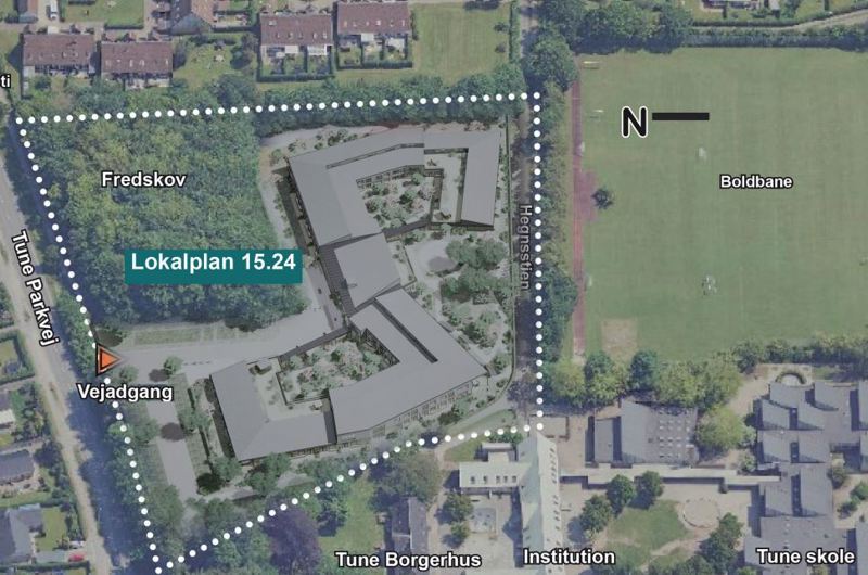 Oversigtskort over området for lokalplan 15.24