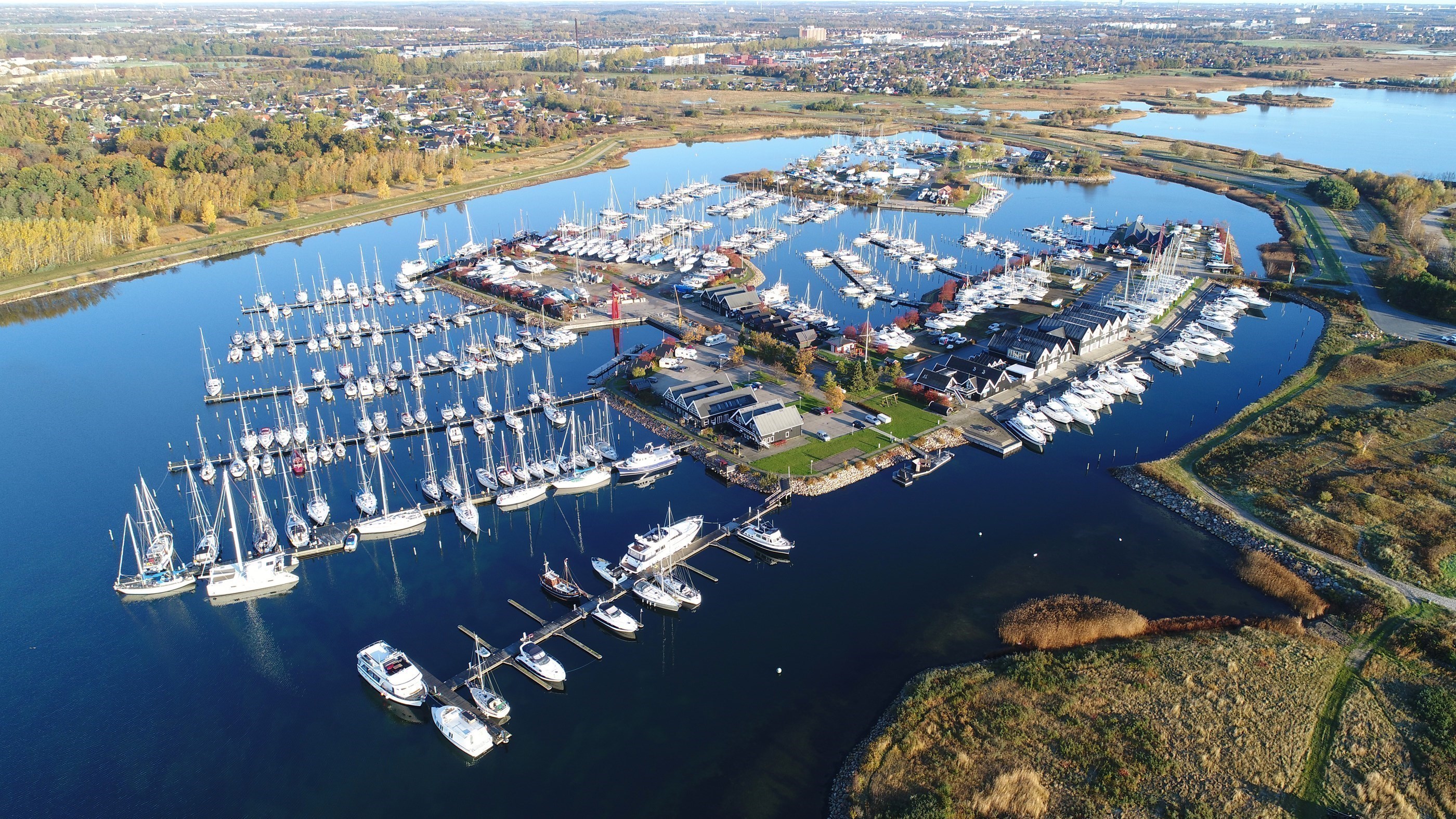Dronefoto af Greve Marina